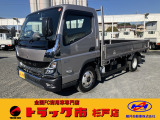 令和3年式キャンター2tワイドセミロング全低床!6AT!荷台塗装仕上済み!社外ナビ!スマートキー!衝突被害軽減ブレーキ!ETC!1年間走行距離無制限保証!
