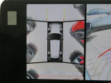 車両周辺の確認を補助する360&deg;ビュー・モニターの表示画面です。