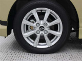 14インチアルミホイールを装着しています。タイヤサイズ155/65R14