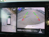 アラウンドビューモニターで車の周囲の情報が室内でわかります。
