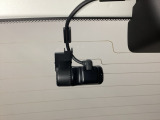 後方にもドライブレコーダーのカメラが付いています。前後両方でお車の周りを監視・記録いたします。