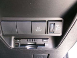 1500W対応のAC100Vコンセント付きです。非常時やキャンプなどにも役に立ちます。