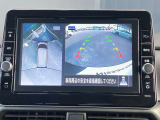 【アラウンドビューモニター】このように真上から見下ろしたような映像が映し出されるため駐車やバックが苦手な方でも安心して行うことが可能となります!!