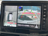 まるで真上から見ているような、視認性の良いアラウンドビューモニターです。駐車が苦手な方でもこれでらくらく駐車できますよ。