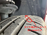 タイヤ溝はセンターで5.4mmです(新品約8mm)