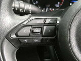 ステアリングスイッチ付き。前方から目を離すことなく操作することが可能です。
