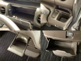 収納スペースや、ドリンクホルダーもついています。長距離ドライブで活躍する必需品ですね♪