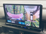 【マルチビューカメラシステム】専用のカメラにより、上から見下ろしたような視点で360度クルマの周囲を確認することができます☆死角部分も確認しやすく、狭い場所での切り返しや駐車もスムーズに行えます。