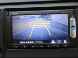 バックカメラの画像です。ガイドラインがスムースな車庫入れをサポートいたします。車庫入れの安心感がアップしますね。