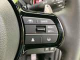 ステアリングには複数のスイッチがまとまり、手元で機能を選びやすい配置です。画面の映像やテレビは停車中にお楽しみいただけるため、休憩時にも活用できます。