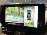 【パノラミックビューモニター】専用のカメラにより、上から見下ろしたような視点で360度クルマの周囲を確認することができます☆死角部分も確認しやすく、狭い場所での切り返しや駐車もスムーズに行えます。