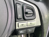 ステアリング上に複数のスイッチが集まり、運転姿勢を保ったまま必要な操作に手を伸ばせる配置です。表示記号も添えられており、機能を確認しながら扱いやすいのが便利です。