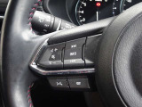 【ステアリングスイッチ】ステアリングスイッチは運転姿勢や視線を崩さずに操作が可能です。左側にはオーディオ類があります。
