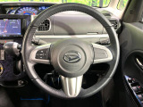 【純正革巻きステアリング】上質な革を使用することで、手にしっかり馴染みとても運転しやすいハンドルです♪
