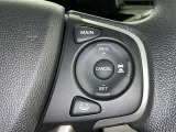 ステアリングスイッチ付き。前方から目を離すことなく操作することが可能です。