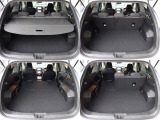 乗車人数やお荷物に応じて後部座席をセパレートに倒すことが出来ます。充分なラゲッジスペースも確保。