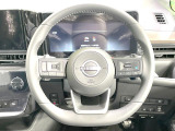 【純正革巻きステアリング】上質な革を使用することで、手にしっかり馴染みとても運転しやすいハンドルです♪
