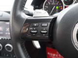 手元で簡単に操作可能なステアリングスイッチ付き!