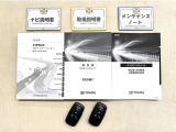基本操作はもちろん、最近の車は装備もどんどん進化しているので困った時に役立つ取扱説明書、整備歴が確認できるメンテナンスノートが付いてます。安心ですね☆☆