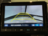 リバースギアに入れるだけで後方の表示へ切り替わります。夜間や雨の日の駐車も楽になりますよ。