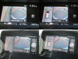 アラウンドビューモニター装備なので上から見下ろす感覚で駐車出来ます。 映像はナビ画面に映ります。