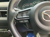 オーディオの音量やチャンネル操作ができるスイッチが、ハンドルに付いています。運転中でも、操作が行えて非常に安全・便利です!