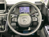 【純正革巻きステアリング】上質な革を使用することで、手にしっかり馴染みとても運転しやすいハンドルです♪