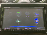 画面にはテレビやCD、電話、ルートなどのメニューが表示され、目的に応じて項目を選びやすい構成です。画面下にも操作ボタンが並び、日常の移動を便利にサポートします。