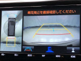 車の全周囲の画像が表示されます。運転席から見づらい個所なども、上空から見たような映像で確認できます。映像のきりかえも出来、後方確認だけでなく大変便利な機能です。
