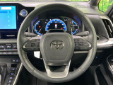 【純正革巻きステアリング】上質な革を使用することで、手にしっかり馴染みとても運転しやすいハンドルです♪