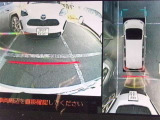 パノラミックビューモニター&バックモニター♪車両の前後左右に搭載した4つのカメラの映像を合成し、車を真上から見ているような映像を表示♪