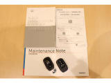 新車時のメンテナンスノート・保証書・取扱説明書・スペアキーももちろんございます♪