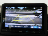 バックカメラの画像です。ガイドラインがスムースな車庫入れをサポートいたします。車庫入れの安心感がアップしますね。