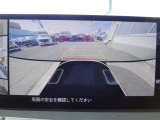 車両周辺の確認を補助するシースルービューの表示画面です。