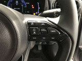 ステアリングスイッチ付き。前方から目を離すことなく操作することが可能です。