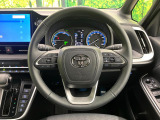 【純正革巻きステアリング】上質な革を使用することで、手にしっかり馴染みとても運転しやすいハンドルです♪