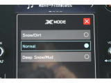 「X-MODE(悪路走破モード&ヒルディセントコントロール)」も装備、ぬかるみや深雪でスタックしても短い時間で脱出もできます