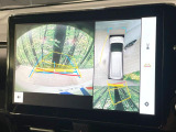 【パノラミックビューモニター】専用のカメラにより、上から見下ろしたような視点で360度クルマの周囲を確認することができます☆死角部分も確認しやすく、狭い場所での切り返しや駐車もスムーズに行えます。