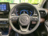 【純正革巻きステアリング】上質な革を使用することで、手にしっかり馴染みとても運転しやすいハンドルです♪