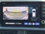 カラービジョンとガイド線で見やすい視点切替式のバックモニター。障害物センサーの検知状況を同時に表示できます