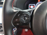 ステアリングスイッチ付き。前方から目を離すことなく操作することが可能です。