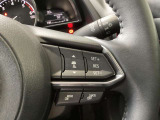 ステアリングスイッチで、先行車に自動追従するアダプティブクルーズコントロールが作動可能。設定した車速内での車間距離を自動で調整・維持。高速道路の渋滞時もアクセル・ブレーキ操作から解放されます。