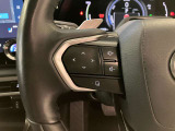 オーディオや運転支援機能などを手元で操作できるステアリングスイッチ。操作時の視線移動が少なく、安全にも貢献します。