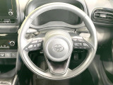 【純正革巻きステアリング】上質な革を使用することで、手にしっかり馴染みとても運転しやすいハンドルです♪