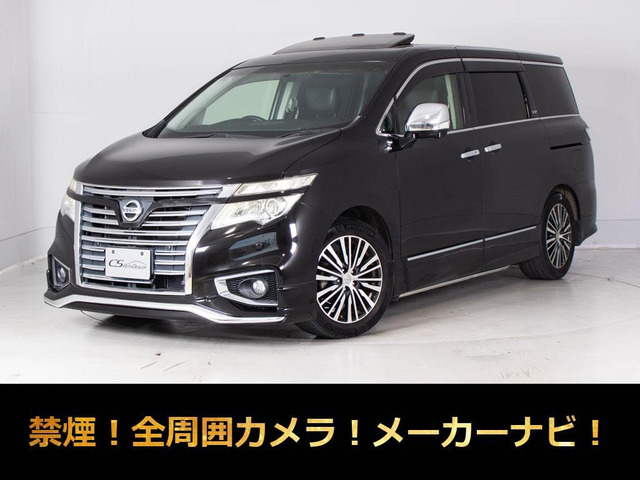 エルグランド 3.5 VIP 4WD サンルーフ 黒本革 全周囲モニター