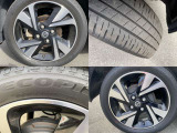 純正のアルミホイールです。タイヤサイズは165/55R15です。