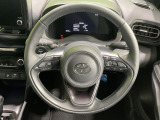 【純正革巻きステアリング】上質な革を使用することで、手にしっかり馴染みとても運転しやすいハンドルです♪