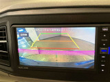 バックギアに入れると、このように後方が映し出されます!最終確認はご自身の目と耳で必ず行ってください!安全第一で!