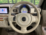 【純正革巻きステアリング】上質な革を使用することで、手にしっかり馴染みとても運転しやすいハンドルです♪