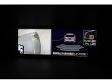 サイドビューカメラとリヤセンサー搭載。バックにするとサイドビューカメラが左前タイヤ横を撮影して、リヤセンサーは後ろに障害物がないか音と色でドライバーに危険を知らせてくれます。